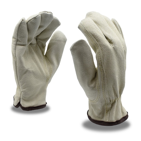 Cordova Driver, Pigskin, Premium, Grain, Lined Fleece Gloves, XL, 12PK 8922GXL